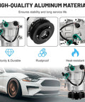 Rugged AC Air Conditioning Compressor With Clutch Fits Hyundai Sonata 2011 To 2014 And Kia Optima 2011 showing aluminum design and connections.