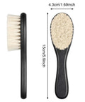Barber Fade Brush Set With Natural Fiber Wooden Handle For Beard Styling Neck Duster And Cleaning Brush All In One Mens Grooming Kit 15cm