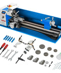 Jojoka 750W Brushless Mini Metal Lathe 8X30 Inch with steel body and included toolkit for precision turning and projects.