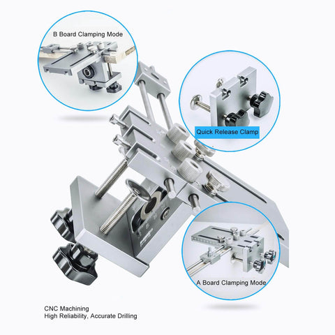 Dowel Jig Kit With Quick Release, Pro Grade Self Centering And Adjustable 6mm 8mm 10mm Drill Sleeve Options, 3 In 1 Biscuit Joiner Set