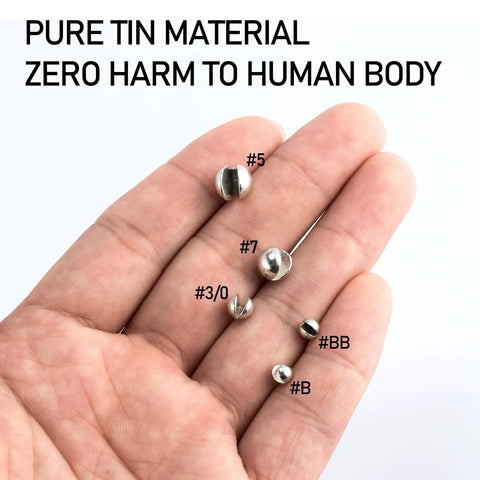 100 Pack Tin Split Shot Sinkers Non Toxic Lead Free Fishing Weights For Freshwater And Saltwater Tackle Environmentally Friendly And Easy To Pinch On No Tools Needed Great For Weed Prone Waters And Quick Adjustments