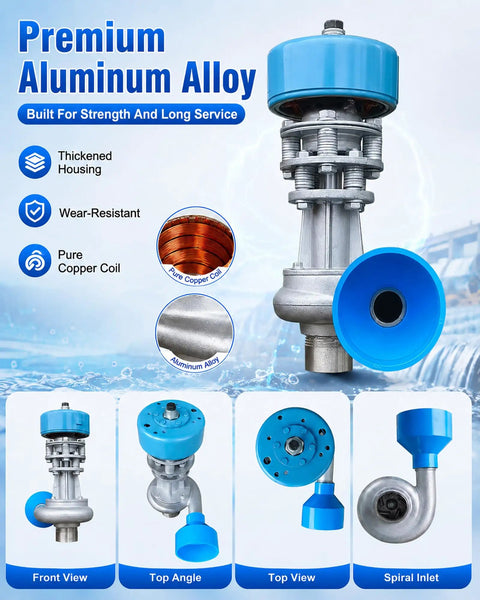 1000W Micro Hydroelectric Generator Aluminum Alloy Water Turbine Portable Off Grid Ready Mini Hydro Power Station details
