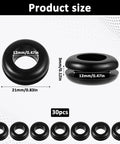 Product size of Durable Rubber Wiring Hole Grommets 30 Pack For Wires Cables And Hoses 1/2 Inch Inner Diameter 9/16 Inch Drill Hole