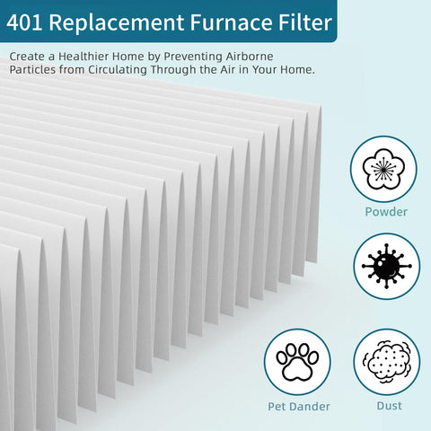 2 Pack 401 Replacement Filter For AprilAire 2400 And Space Gard 2400 Whole House Air Purifiers MERV10 Furnace Filter in package