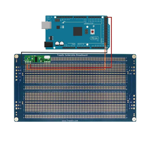 One Piece Large Solderable Breadboard Shield For Prototyping Double Sided Tinned Gold Plated Holes Built In Ground Rails Compatible With Arduino And Raspberry Pi Kits Mode 6 with Arduino board connection