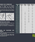 Size chart for Macroblade 80 Inline Skates For Men's entry-level training with foot measuring instructions in German.