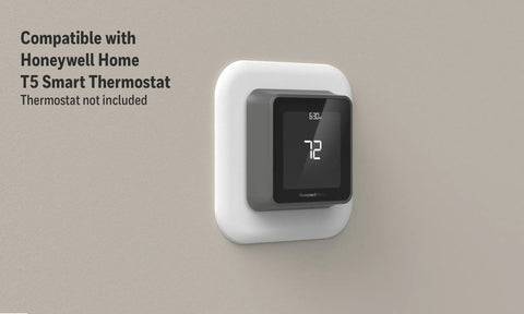 Large Cover Plate And Electrical Box Adaptor For T Series Thermostats installed with Honeywell Home T5 Smart Thermostat