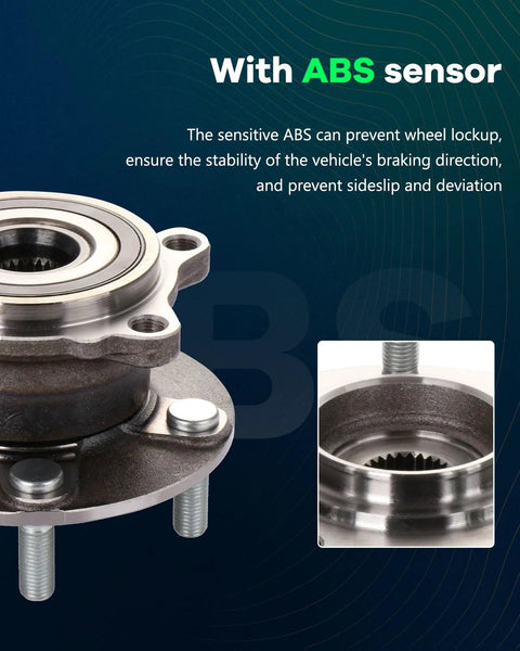 Rear Wheel Hub Bearing Assembly 512382 For Mitsubishi Lancer 2008 2015 Outlander 2007 2012 With ABS sensor, 5-lug
