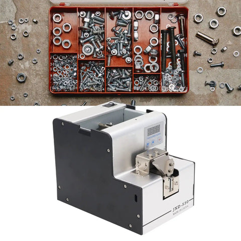 Heavy Duty Automatic Screw Feeder Machine with precision digital display, ideal for M1.0 to M5.0 screw sorting and feeding.