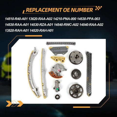 Engine Timing Chain Kit With Camshaft Adjuster For Honda Acura 2 4L 2008 2015 ILX Accord Civic Crosstour CRV parts display