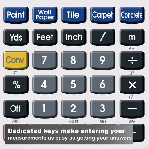 DIY Home Project Calculator For Do It Yourselfers Feet Inch Fraction Measurements With One Key Converts Measurements Display