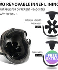 Inner linings of Adjustable Color Gradient Kid Bike Helmet For Ages 2 To 14 Kid Friendly Multi Sport Safety Gear with removal option