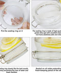 Six-pack 3.75-inch white and orange silicone jar gaskets for glass jars; airtight, food-grade