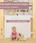Retractable Baby Gate Mesh Barrier For Doorways And Stairs, 33-Inch Tall, Expands To 55-Inch Wide, Kid Safe and Pet Friendly