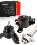 Pro Grade Heavy Duty Engine Motor And Transmission Mount Kit With Torque Strut Mount, includes 3 mounts, black metal, direct replacement.