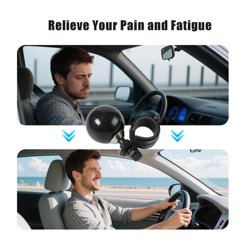 8 Ball Steering Wheel Knob Spinner For Easy City Driving And Heavy Duty Use, 360 Degree Rotation Suicide Knob Handle