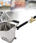 Pro Heavy Duty Stucco Sprayer Gun with Four Swappable Nozzles and Portable Air Mortar Hopper for easy plaster applications.