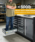 Heavy Duty Locking Drawer Slides With Full Extension Design And Smooth Glide Action built tough, holding an individual standing on a full extension drawer.