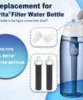 2In1 Water Bottle Filter And Mouthpiece Replacement Kit For All Filter Water Bottle Models Includes 2 Replacement Filters And 2 Bite Valves, Fits 32Oz Stainless Steel, 20Oz Plastic, 36Oz Plastic Bottles, Easy Swap On The Go