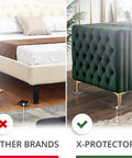 Square Anti Slip Furniture Pads Straight Up Gotta Keep Heavy Tables Locked Down Clear Protective Covers on bed and couch.