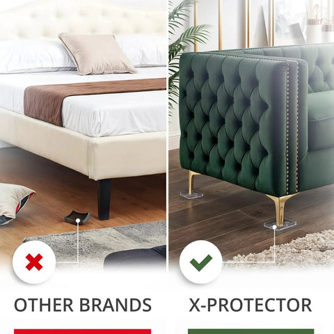Square Anti Slip Furniture Pads Straight Up Gotta Keep Heavy Tables Locked Down Clear Protective Covers on bed and couch.