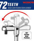 Extra Long Three Eighths Inch Drive Flex Head Ratchet With Eighteen Inch Reach Quick Release CR V Steel Handle CR MO Head