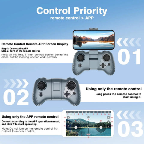 Step-by-step guide for controlling Foldable 1080P FPV Drone With Camera For Grownups, Beginners And Kids using remote and app