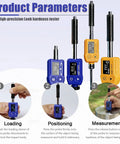 Portable Leeb Hardness Tester Pen Style Digital Hardness Meter With Dual Coil Technology And Auto Direction Compensation Rechargeable OLED Display On Site Metal Testing Made Easy LS252D, blue and yellow units
