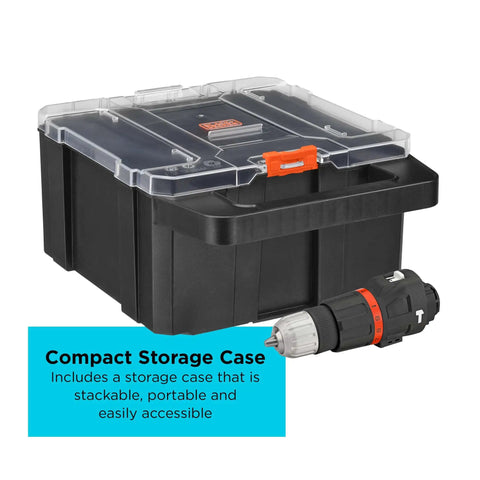 Matrix 20V Max Hammer Drill Attachment For Masonry Drills Brick And Concrete with storage case shown on white background.