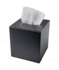 Classic Black Leather Tissue Box Cover For Luxury Office Decor And Desk Surface Protector Premium Executive Accessory