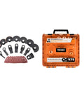 All In One 14 Piece Jobmax Multi Tool Accessory Kit With Cutting And Grinding Blades For Tile Wood And Metal Projects AC24J14