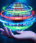 Hand Controlled Flying Orb Ball Toy With RGB Lights, Dope Soaring Hover Boomerang Spinner Globe Drone For Kids And Adults, Blue