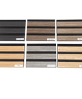 Top Tier Wood Slat Panels For Walls Featuring Pro Grade Sound Dampening And Heavy Duty Echo Blocking For Clean Interior Decor And Chill Home Studios Sample Pack with six styles of wood slats.