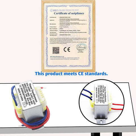 24V 10W AC To AC Power Transformer With 120V 60Hz Input 24V 10VA Output No Load 25.8V Compact 75mm CE certified