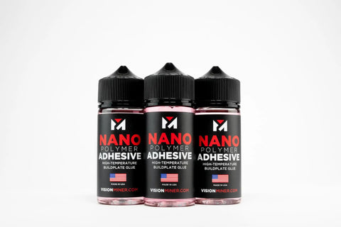 Three bottles of Nano Polymer Adhesive For 3D Printing Bed And Build Plate Adhesion No Mess Non Toxic Easy Apply Clean Works With PLA ABS PETG Nylon