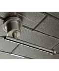 Concord 5 Piece Bathroom Accessory Set In Brushed Nickel Wall Mount toilet paper holder on tile wall