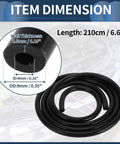 Silicone Vacuum Tubing Hose For Automotive High Temperature Black Hella Durable 6.6 Feet Long 3 Sixteenth Inch Inner Diameter 4mm ID
