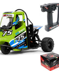 1 8 Scale RC X Rider Flamingos 2 4G 3WD 2 In 1 ESC High Speed RC Car Electric Tricycle Motorcycle RTR Drift Vehicle For Adults Green All Terrain Ready With Aluminum Bottom Plate Bumper Roll Cage Shaking Head Driver ABS Shell Water Cooled Radiator Model, front view