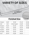 Heavy Duty White Tarp 20x30 Waterproof 7.5 Mil All Purpose Poly Tarps Cover Size Chart and Thickness Illustration