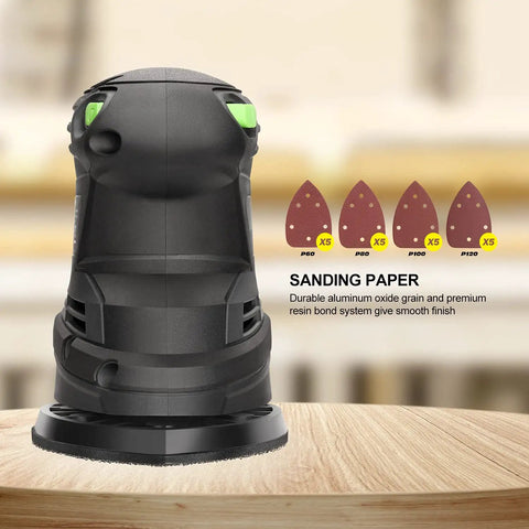 Detail Sander 1.7A 15000 OPM Compact Electric Sander With Handy Dust Bag And 20 Sandpapers display