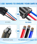 3 Pin Waterproof Electrical Wire Connectors Kit For Automotive Cars Trucks Motorcycles And Marine Boats Quick Disconnect Plug Sockets Male And Female Pre Crimped And Soldered For Easy Install with 18 AWG wires.