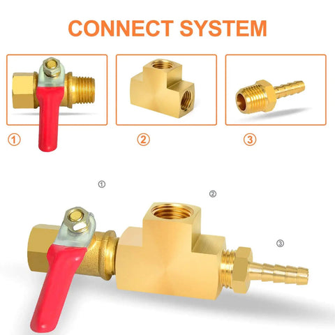 Five Pack Brass Barstock Tee Fittings One Quarter Inch By One Quarter Inch By One Quarter Inch NPT Female Pipe Fittings overview