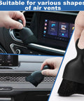 Windshield Cleaner Tool And 13 Piece Car Interior Cleaning Kit detailing brush cleaning car air vents dashboard