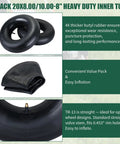 Two Pack 20X8.00/10.00-8 Inner Tubes With TR-13 Valve Stem for lawn mowers, tractors, wheelbarrows, ATVs, and go karts