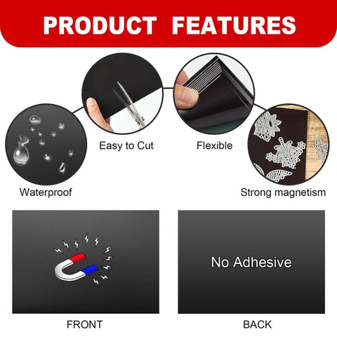 Flexible Magnetic Sheets For Die Storage 5 By 7 Inch 35 Pack Non Adhesive Die Cut Magnet Sheets, product features overview.