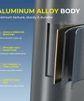 Powerful 130000 RPM Turbo Brushless Air Duster with Aluminum Alloy Body and Fast Charging feature highlights