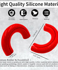 Tow Hook Cover Set For Ford F150 And Toyota Tundra, Red silicone covers, dimensions 5.03 x 1.18 inches, high quality material