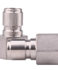 DERNORD stainless steel female quick-disconnect FPT 1/2-inch homebrewing connector, sanitary fitting, pack of 2, close-up
