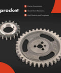 Drop In Engine Timing Chain Kit With Sprocket For V8 GM Engines 5.0L And 5.7L shown with cam and crank sprockets