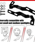 Upgrade Hood Hinge Ditch Light Mount Brackets For Toyota Tacoma 2016 To 2021 3rd Gen, Beefed Up Offroad Pod Work Light Mounting Kit